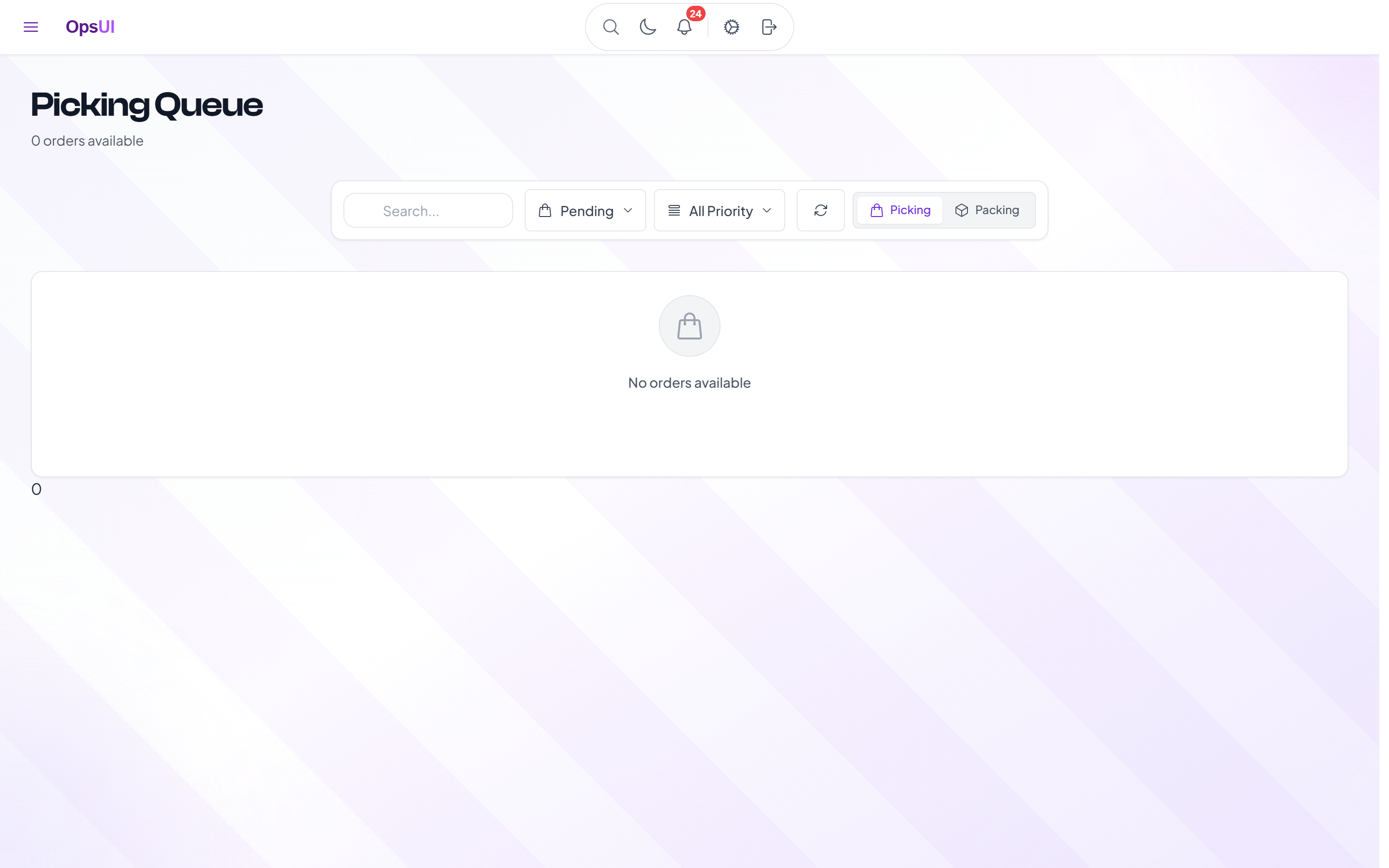 Orders module screenshot — Claim → pick → pack → ship
